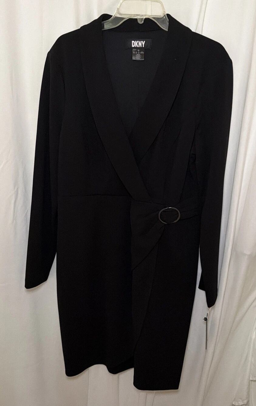 New! DKNY Suit Jacket Style Black Dress size 14